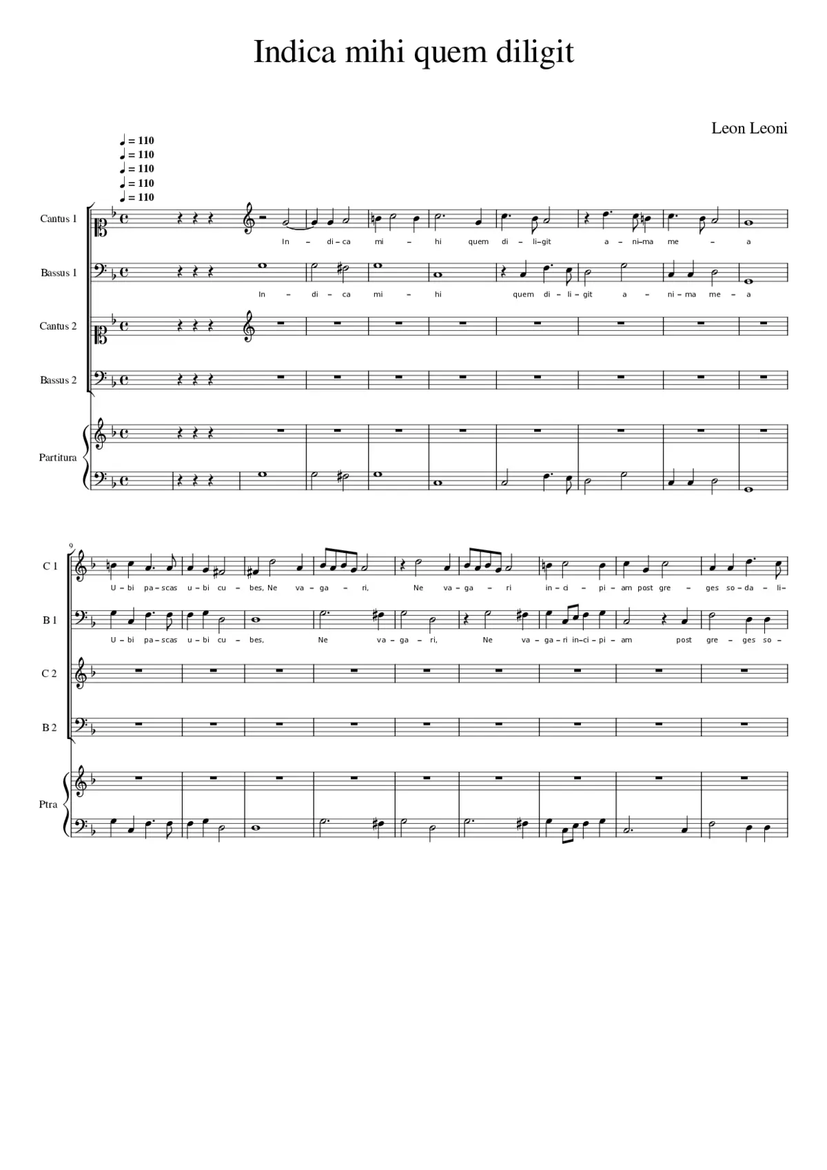 Indica mihi quem diligit - Page 1