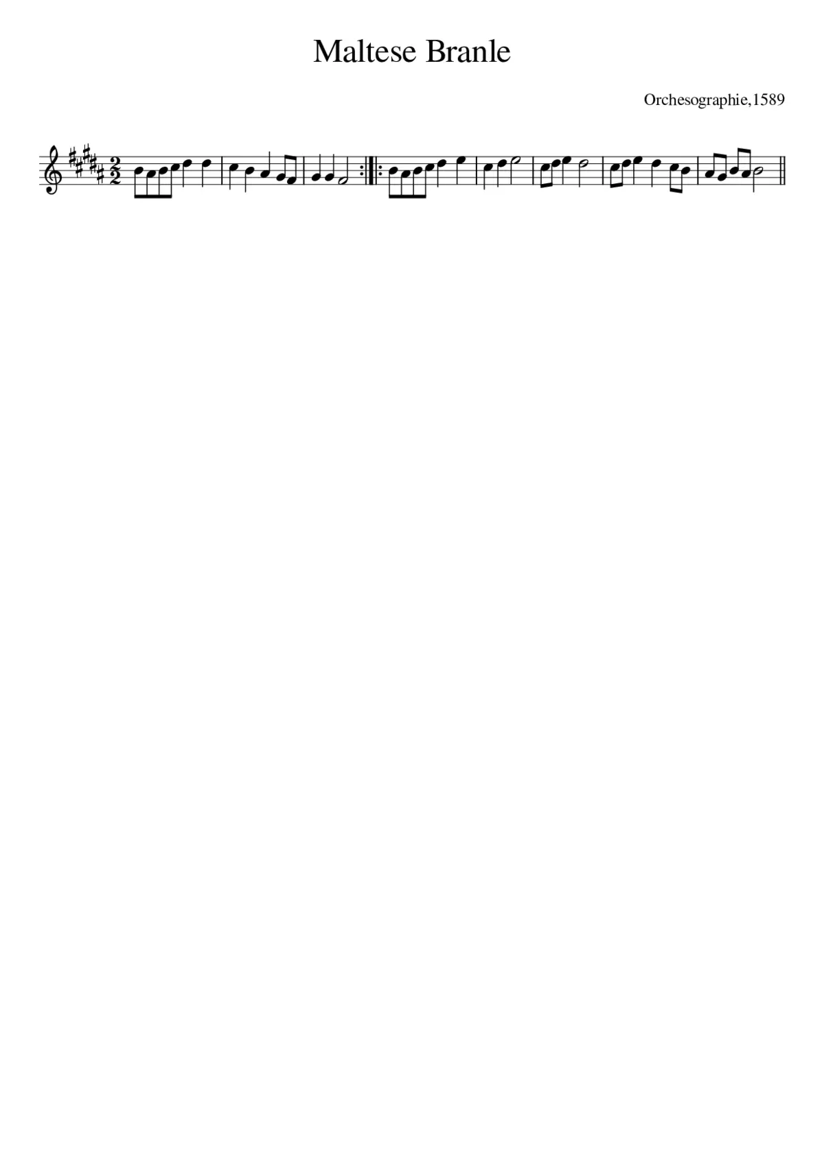 Maltese Branle - Page 1