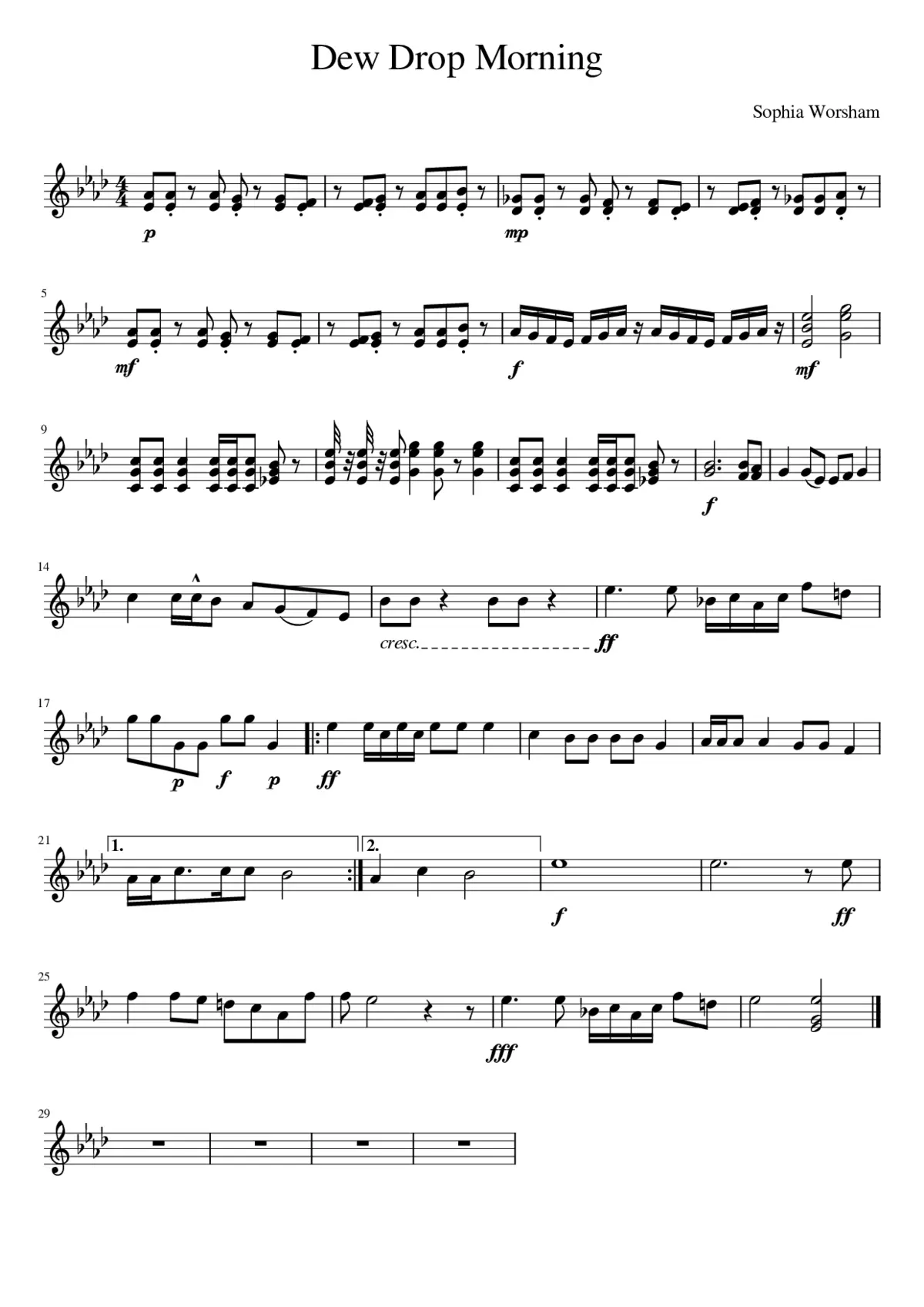 Dew Drop Morning - Page 1