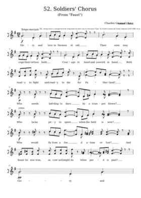 Choeur des soldats (Soldiers' Chorus): Gloire immortelle de nos aïeux