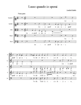 Lasso quando io sperai
