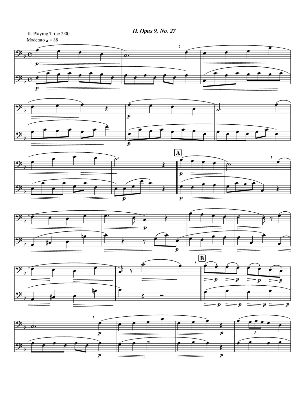 II. Opus 9 No. 27 - Page 1