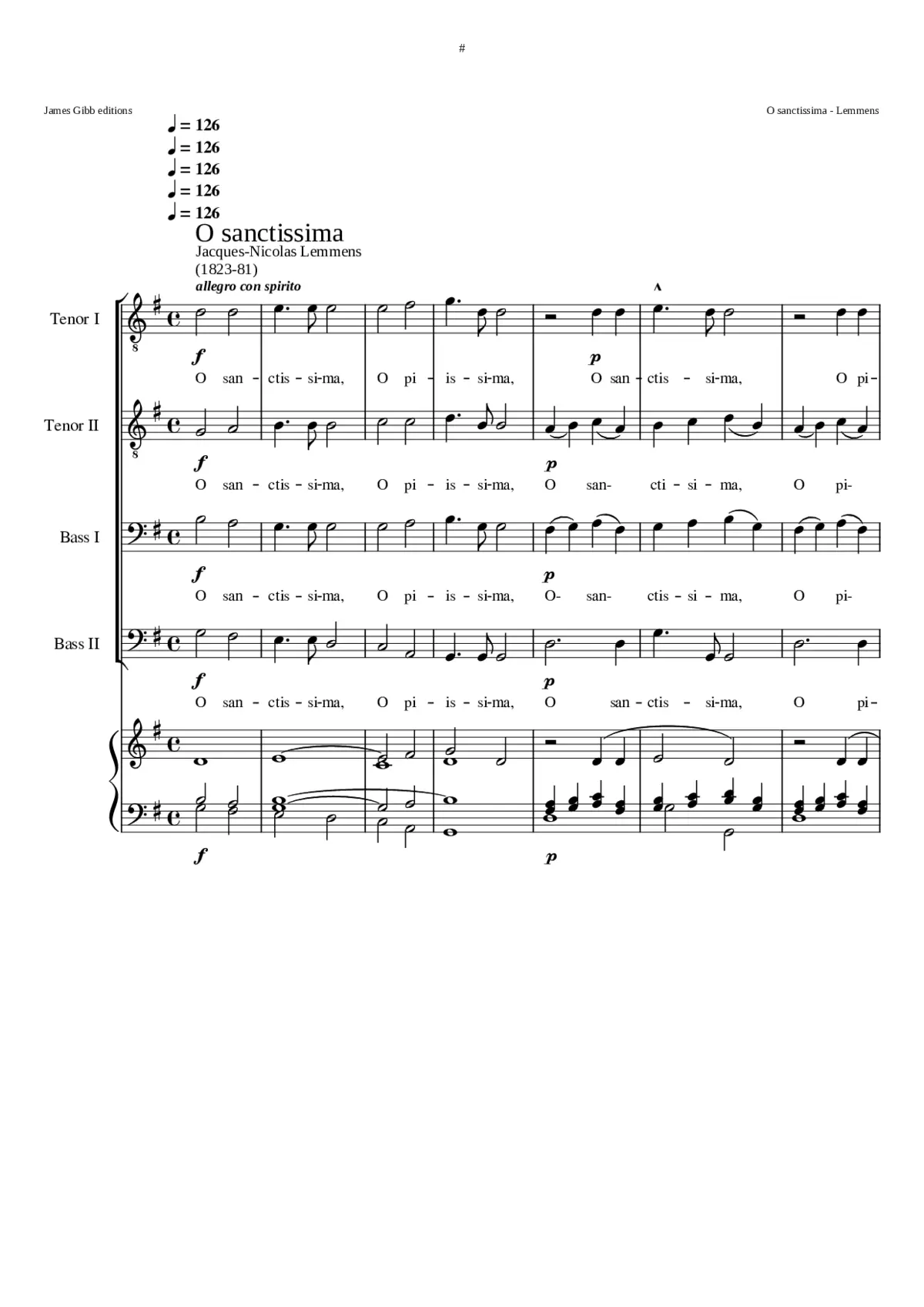 O sanctissima - Page 1