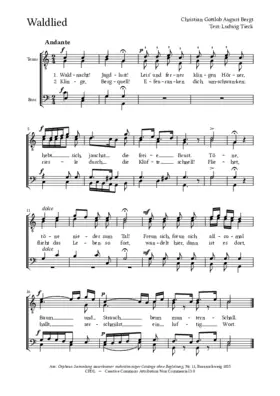 Waldlied (Waldnacht! Jagdlust!)