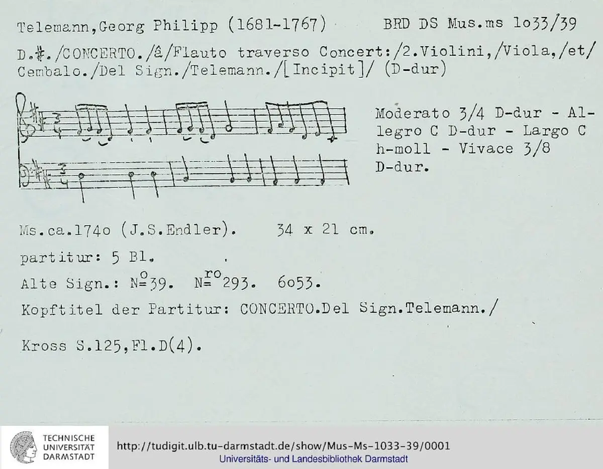 Flute Concerto in D major - Page 1