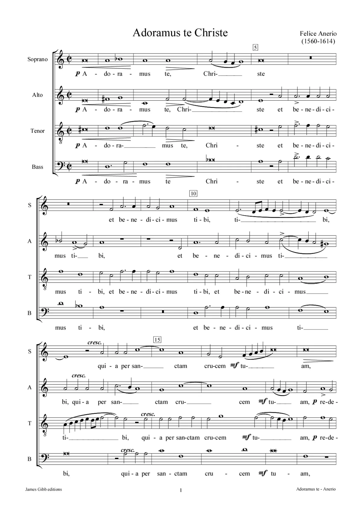 Adoramus te, Christe - Page 1