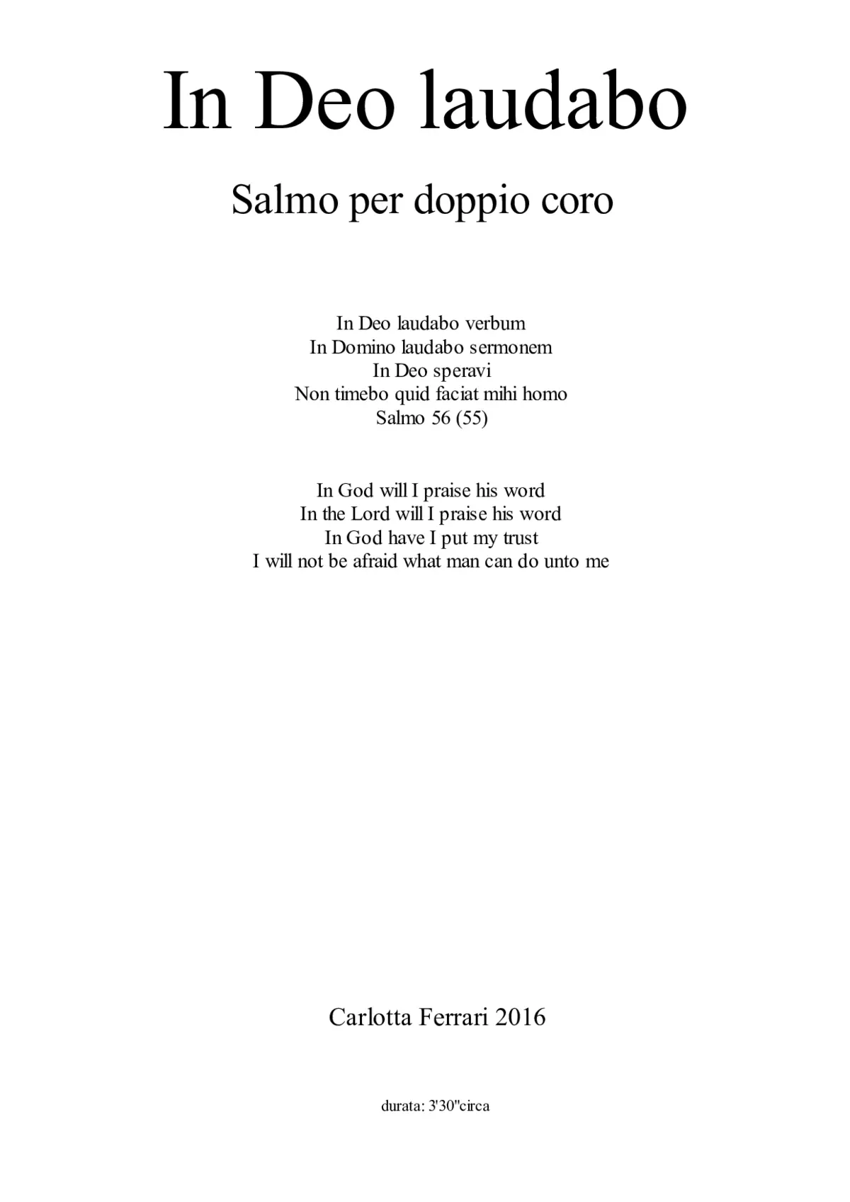 In Deo laudabo - Page 1