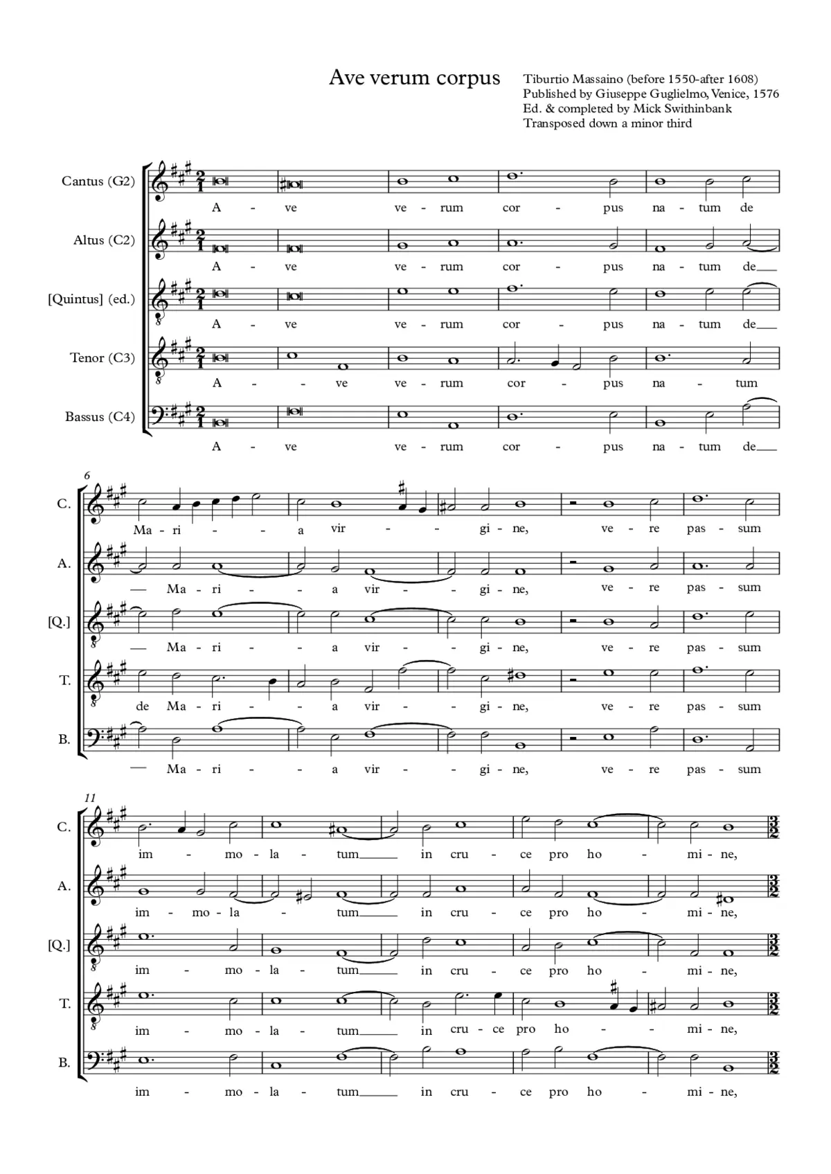 Ave verum corpus - Page 1