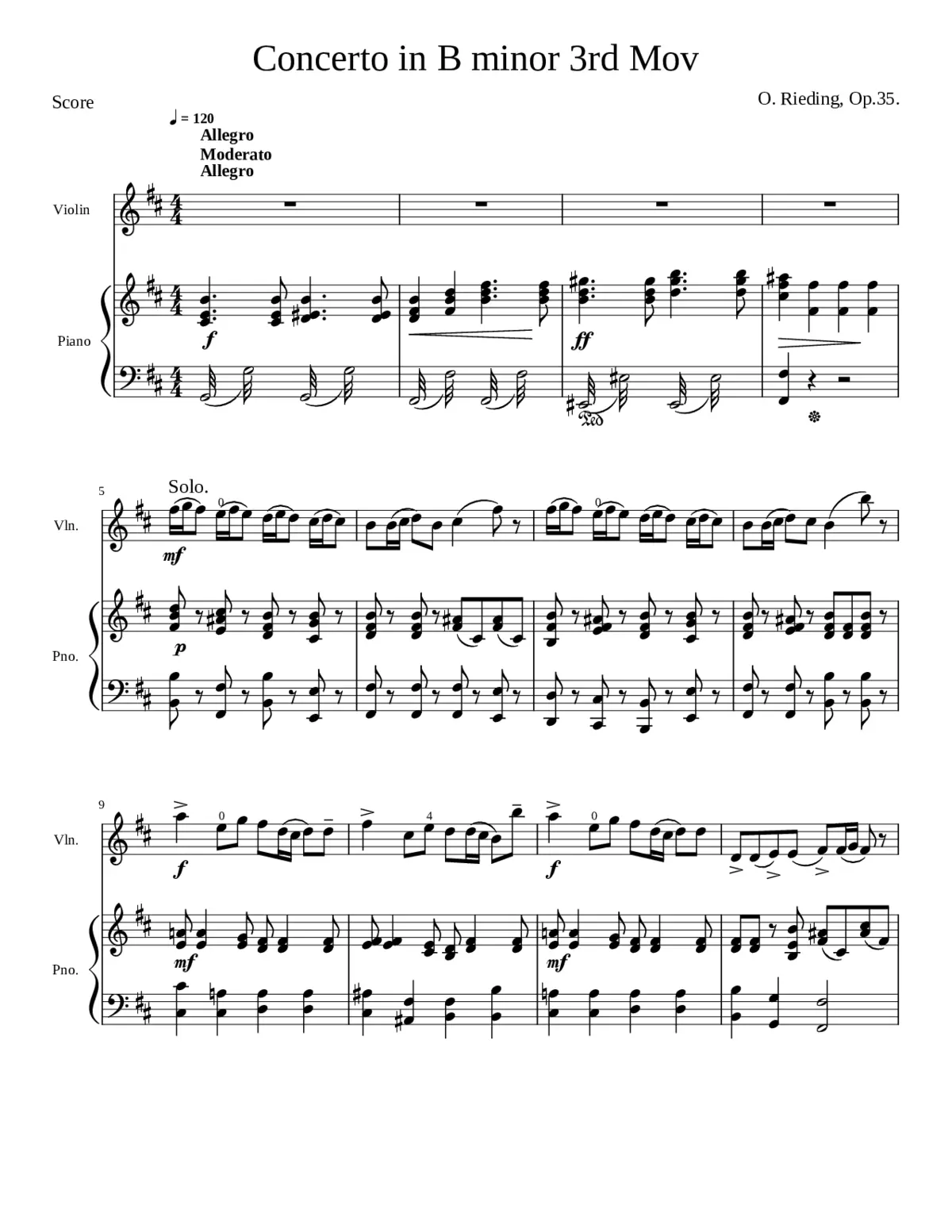 Concerto in B minor 3rd Mov - Page 1