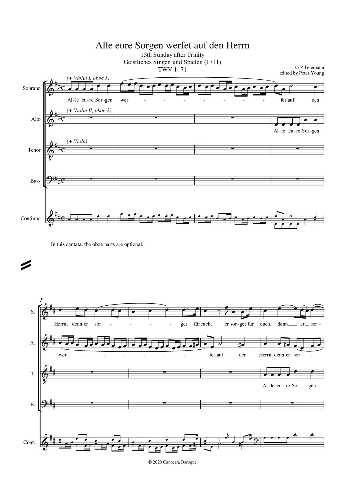 Alle eure Sorgen werfet auf den Herrn - Page 1