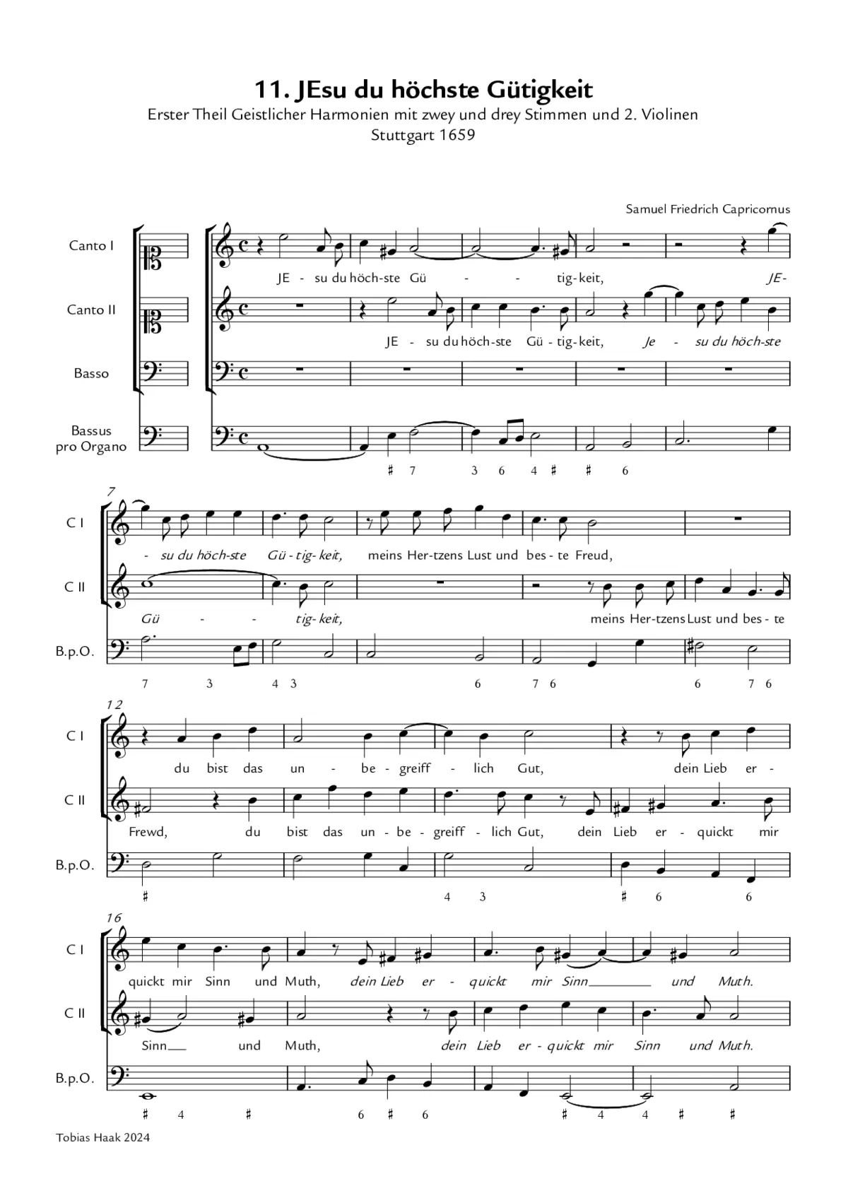 Jesu du höchste Gütigkeit - Page 1