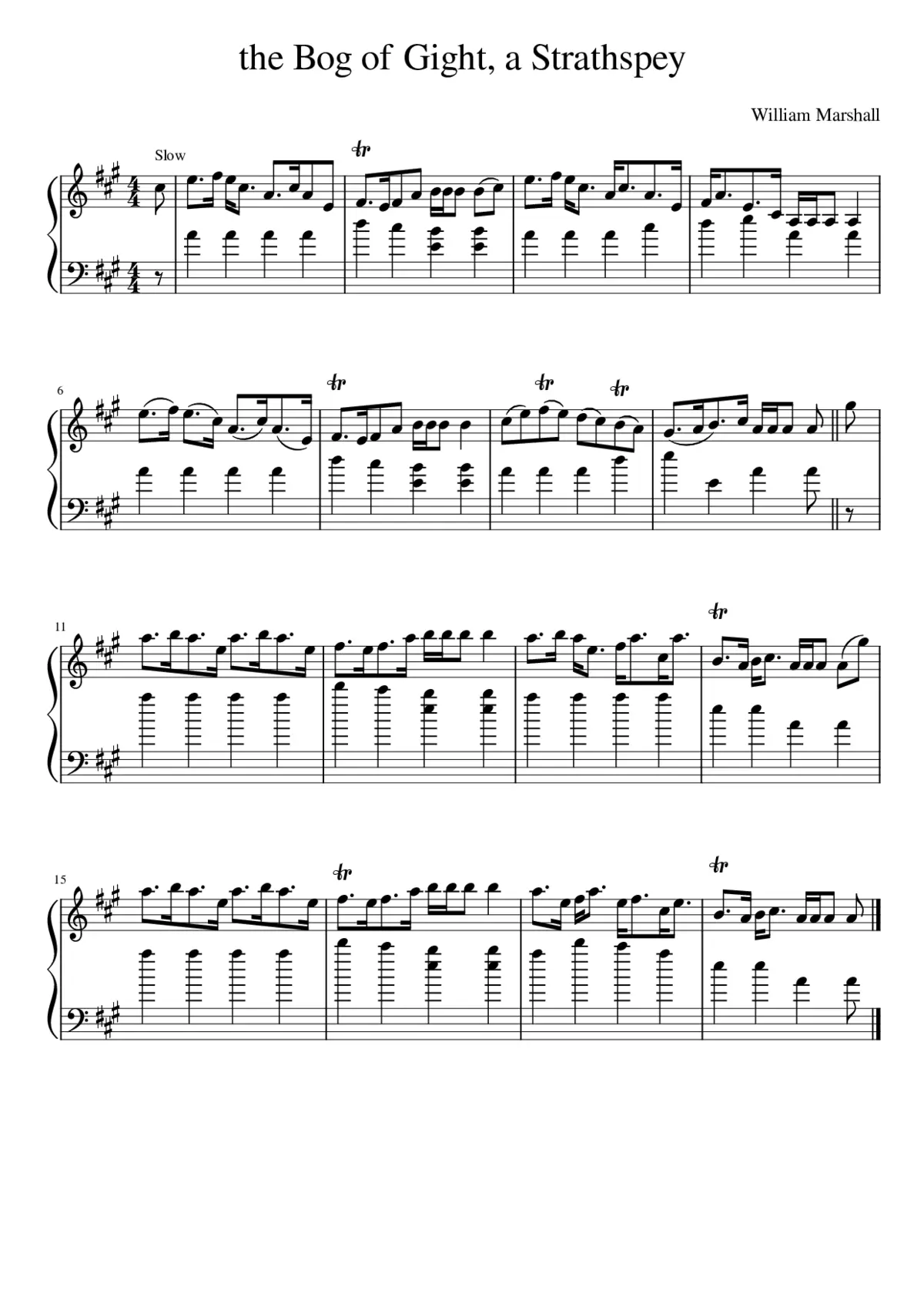 the Bog of Gight a Strathspey - Page 1