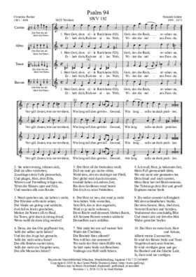 Herr Gott, dem alle Rach heimfällt, SWV 192