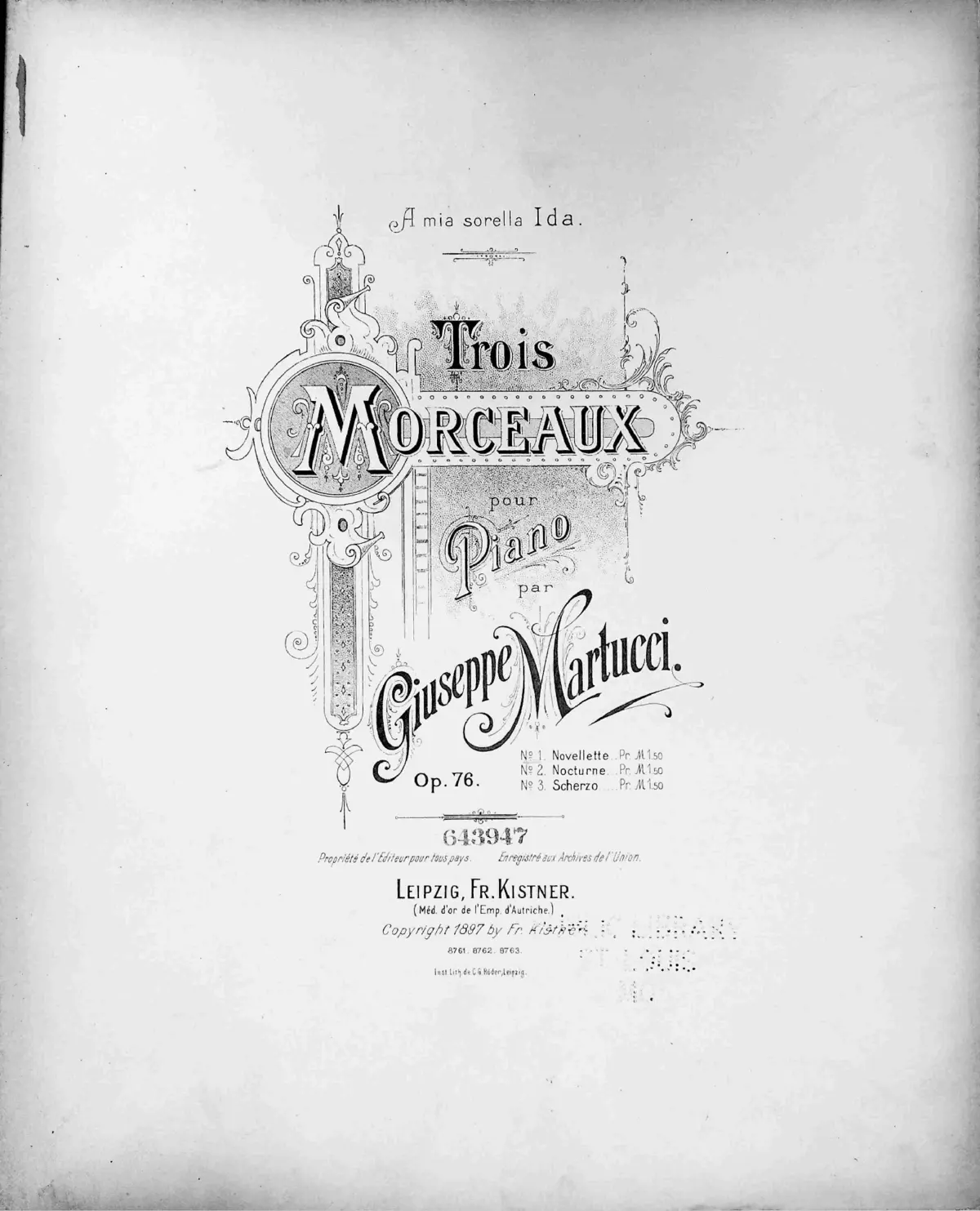 Trois morceaux pour piano - Page 1