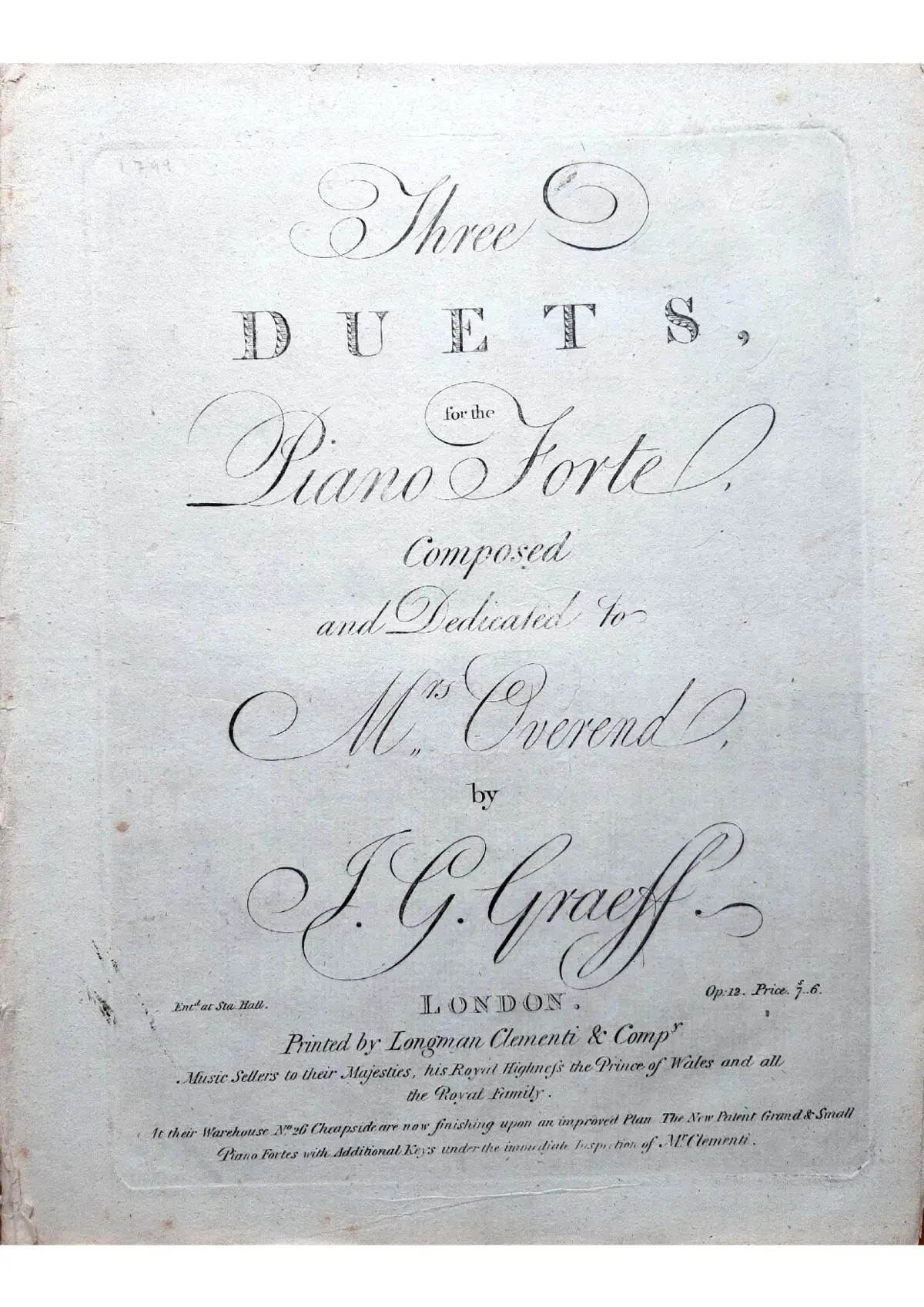 Three Duetts for the Piano Forte - Page 1