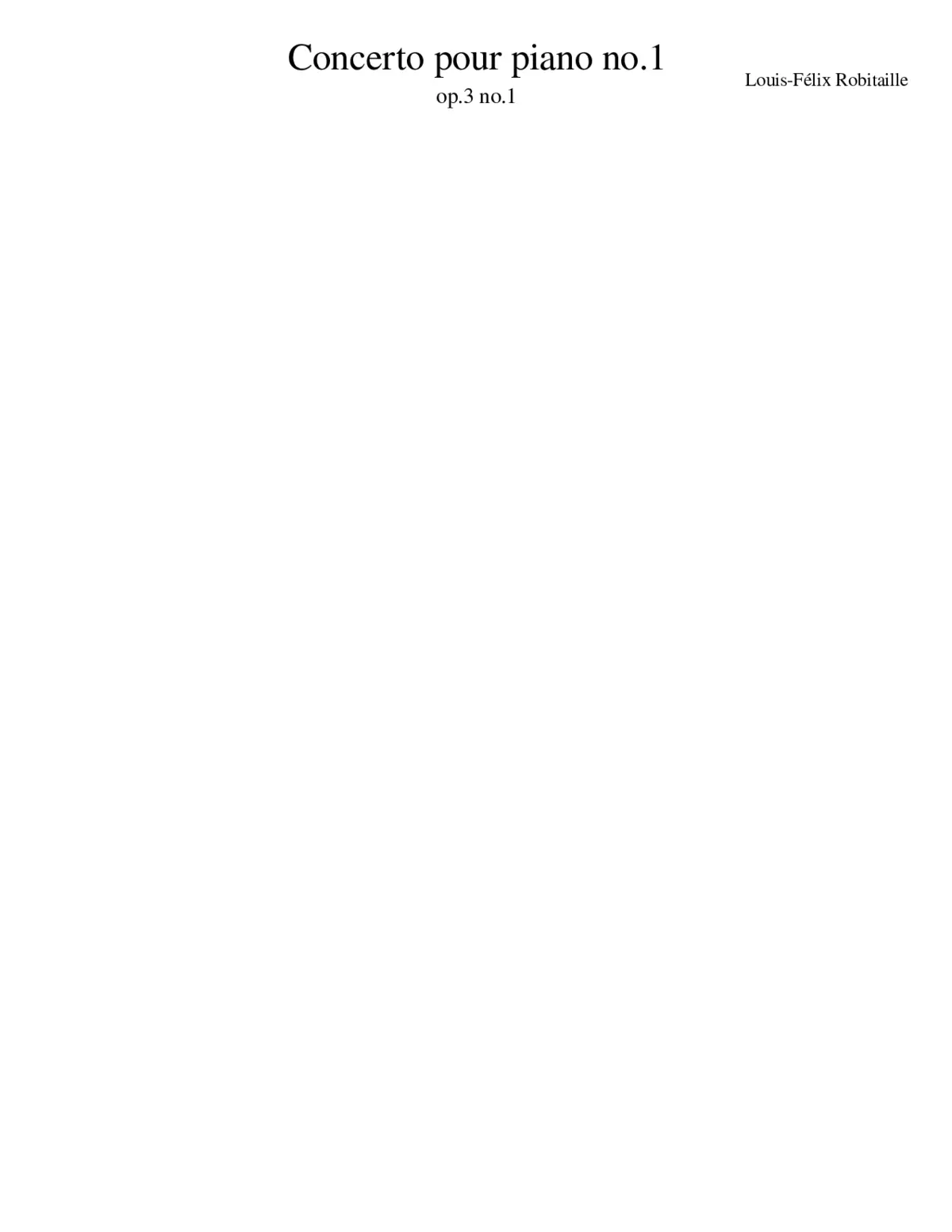 Concerto pour piano no.1 - Page 1