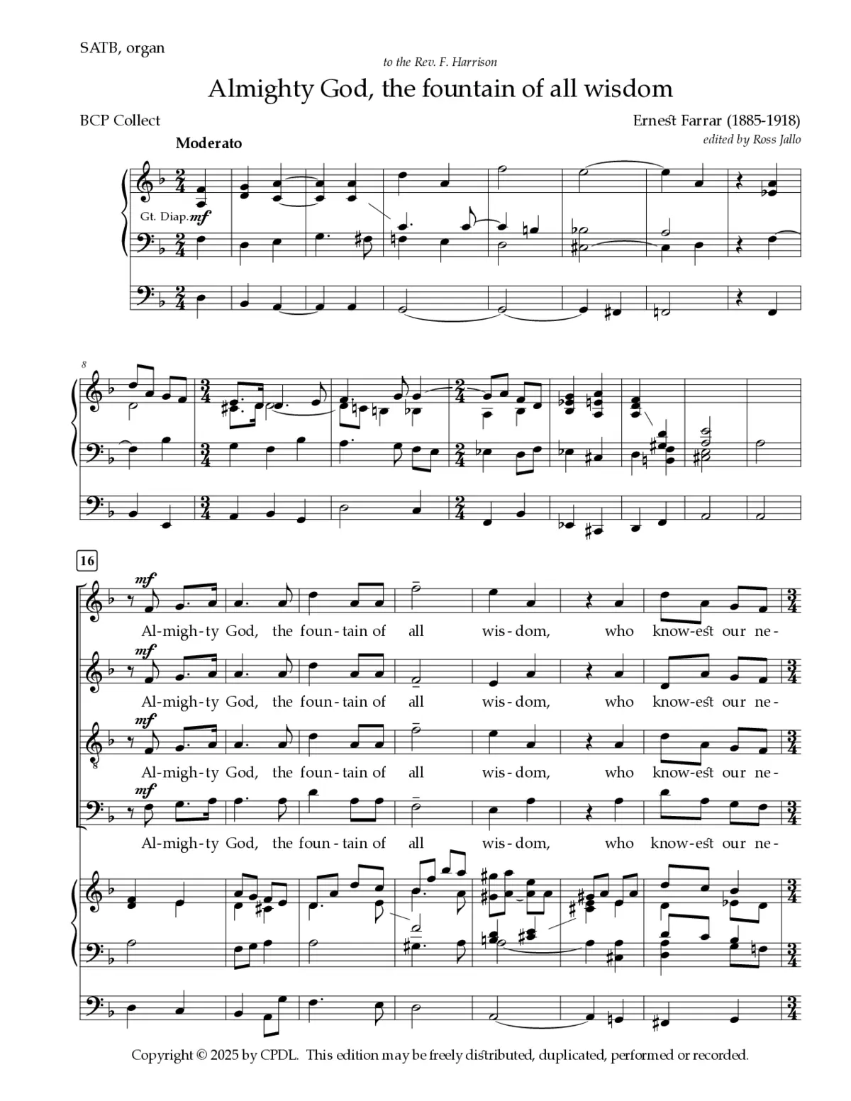 Almighty God, the fountain of all wisdom - Page 1