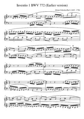 Invention in C major BWV 772