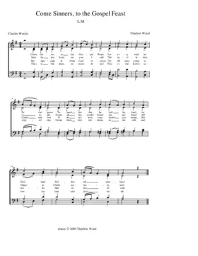 Come, sinners, to the Gospel feast