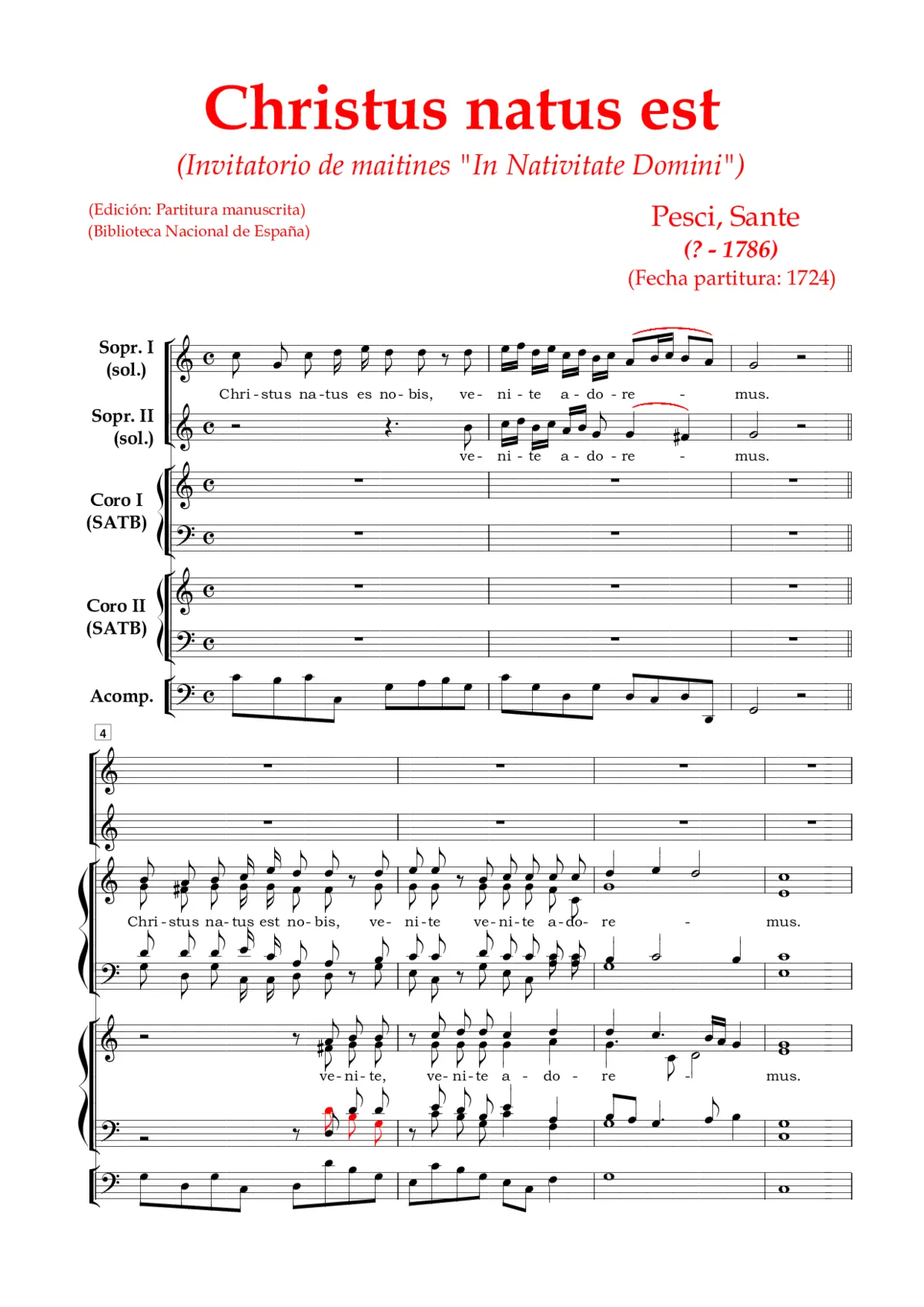 Christus natus est nobis - Page 1