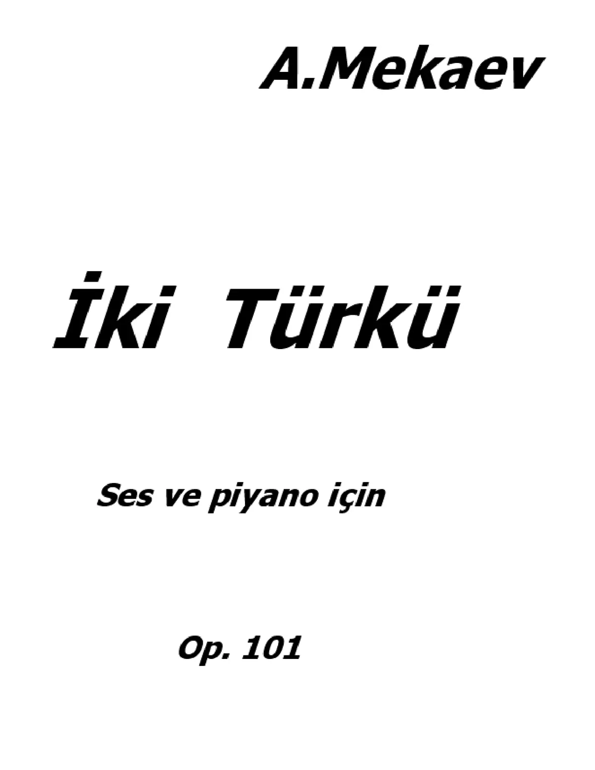 2 Turkish folk tunes - Page 1