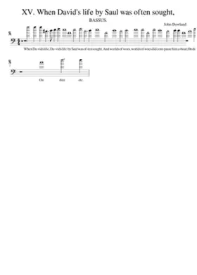 XV. When David's life by Saul was often sought