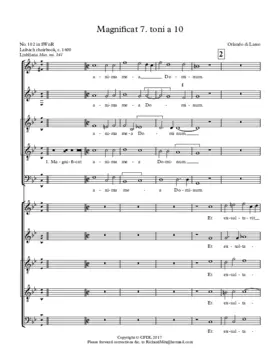 Magnificat septimi toni a 10