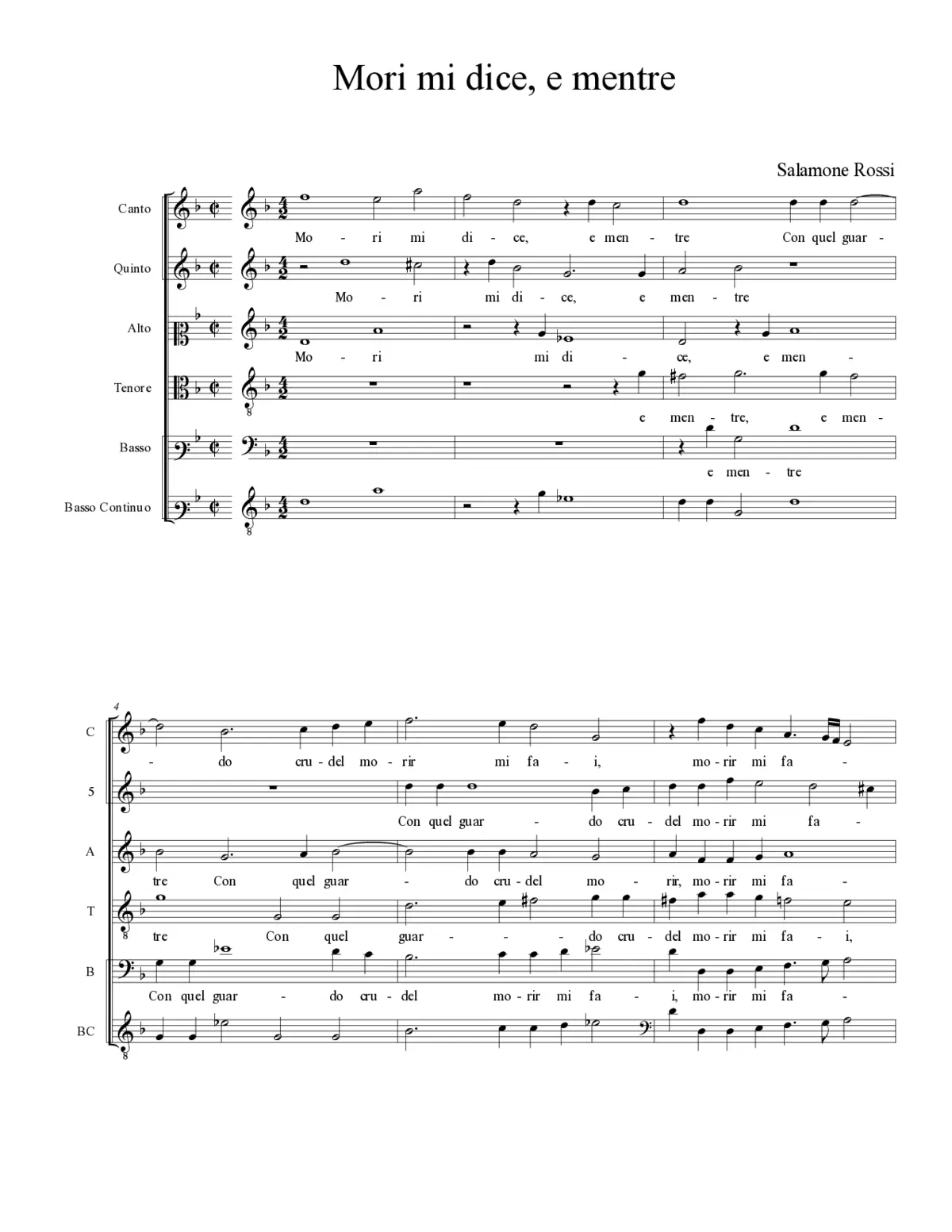 Mori mi dice, e mentre - Page 1