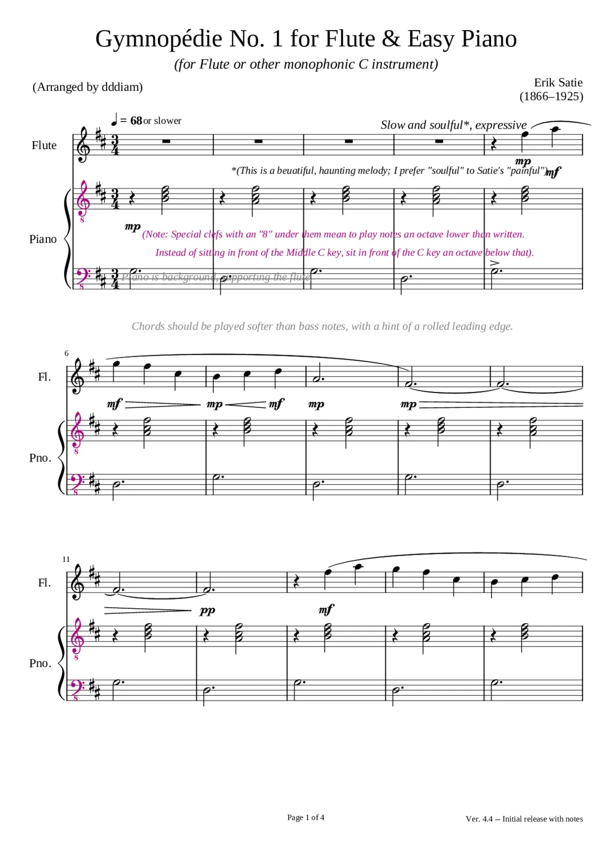 3 Gymnopédies - Page 1