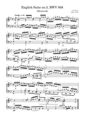 English Suite No.3 in G minor BWV 808