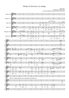 Ditemi, o diva mia (1st setting)