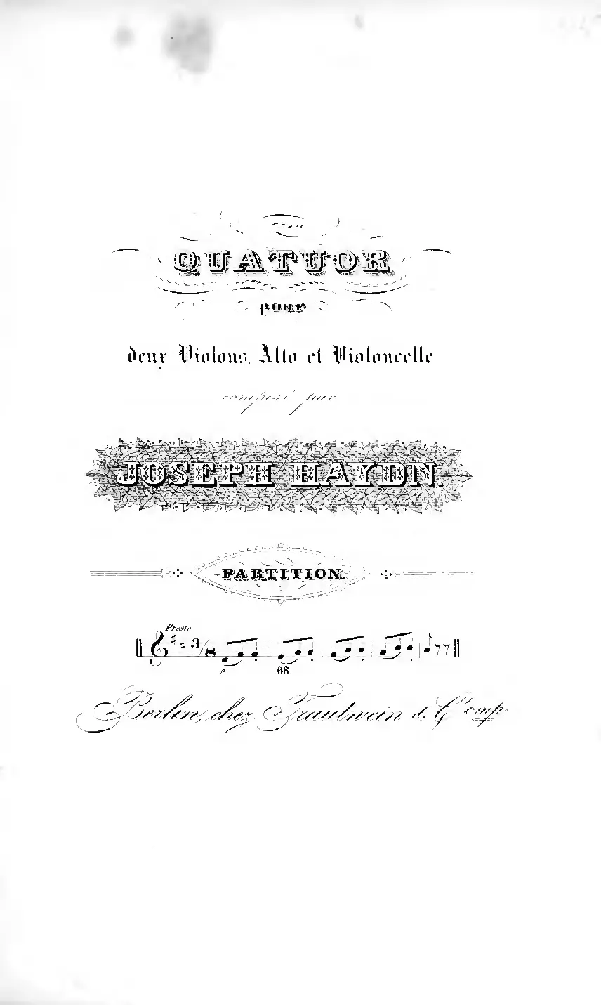String Quartet in D major - Page 1