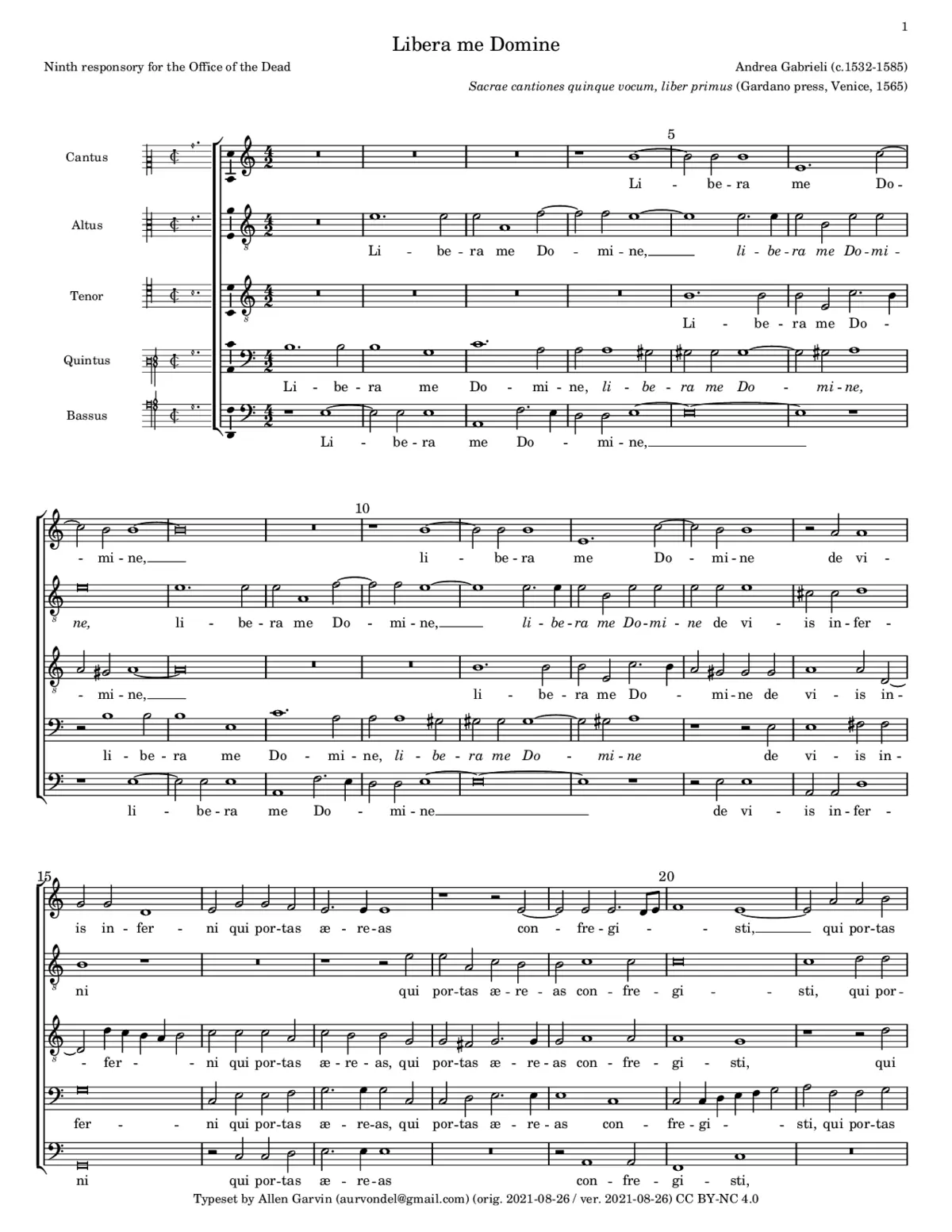 Libera me Domine - Page 1