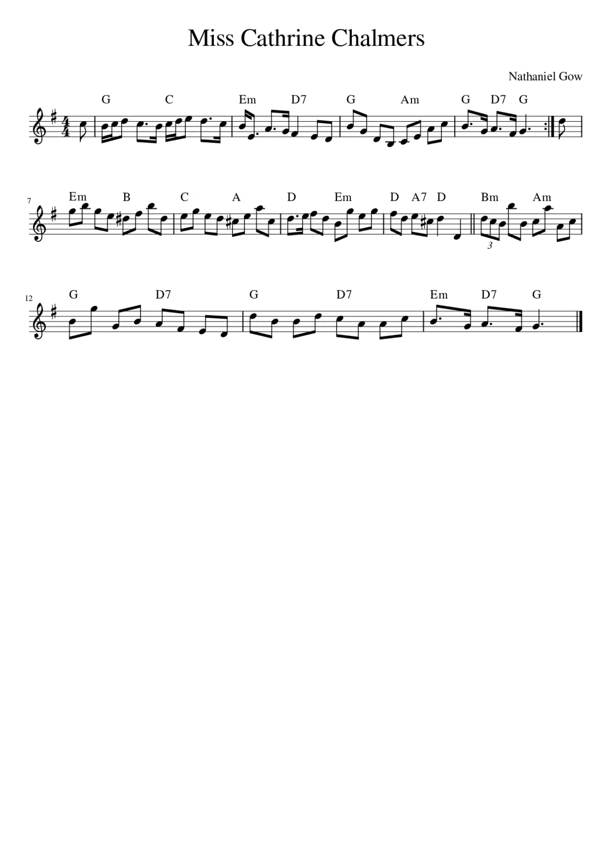 Miss Cathrine Chalmers - Page 1