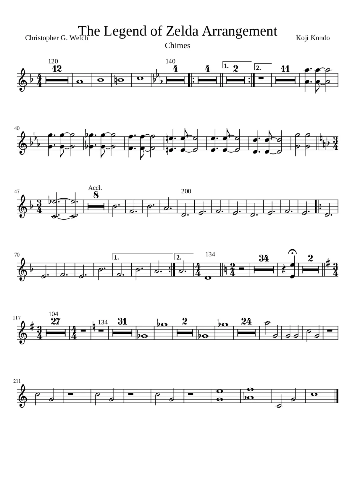 The Legend of Zelda Arrangement - Page 1