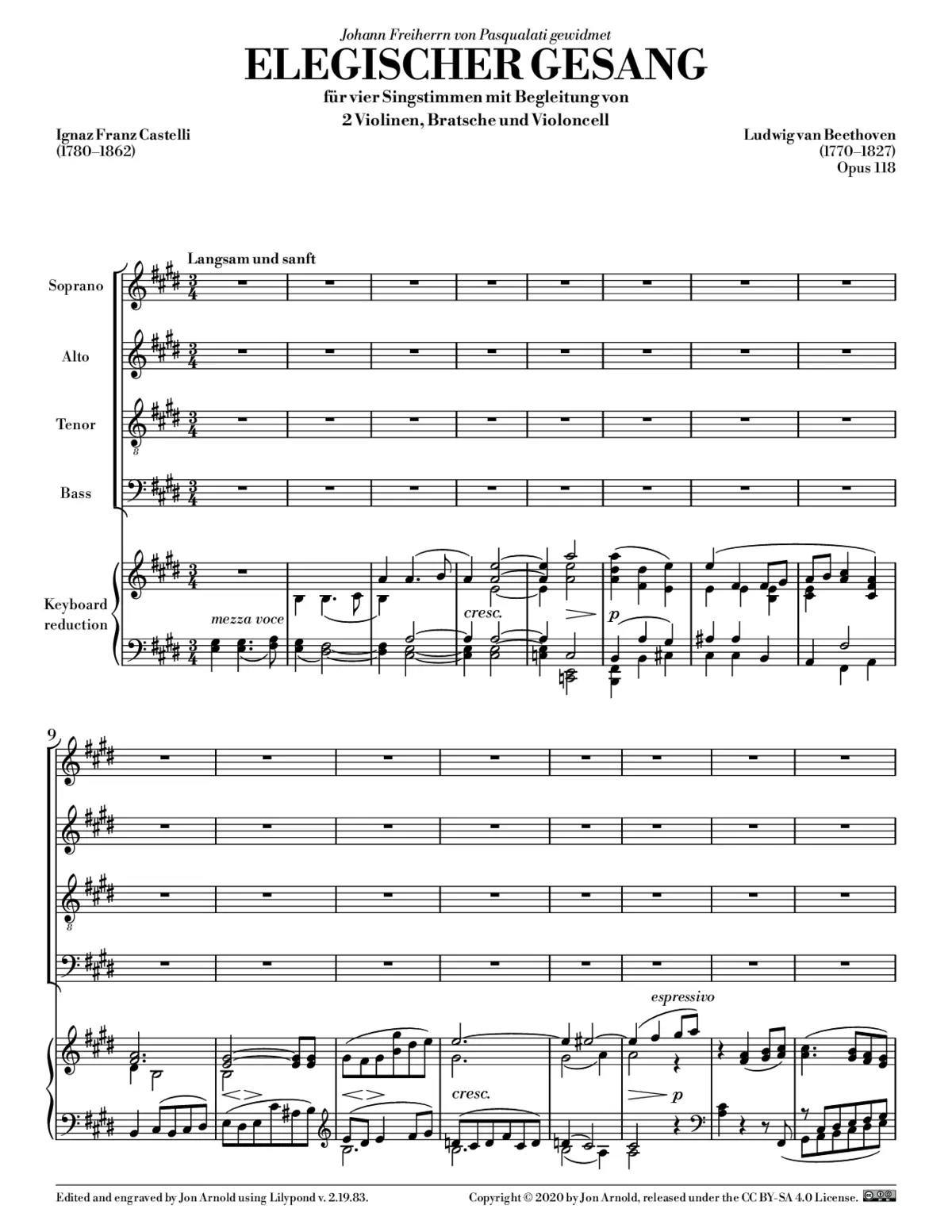 Elegischer Gesang - Page 1