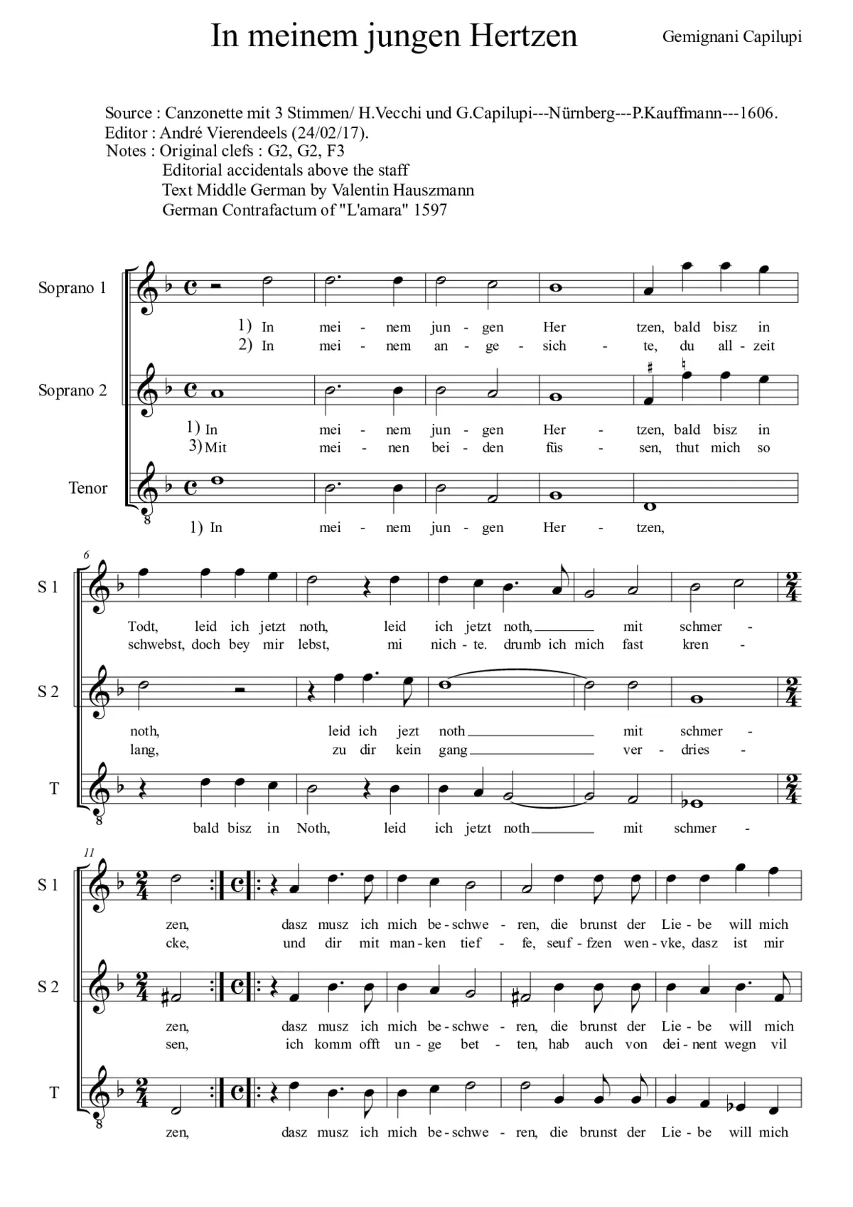 In meinem jungen Hertzen - Page 1