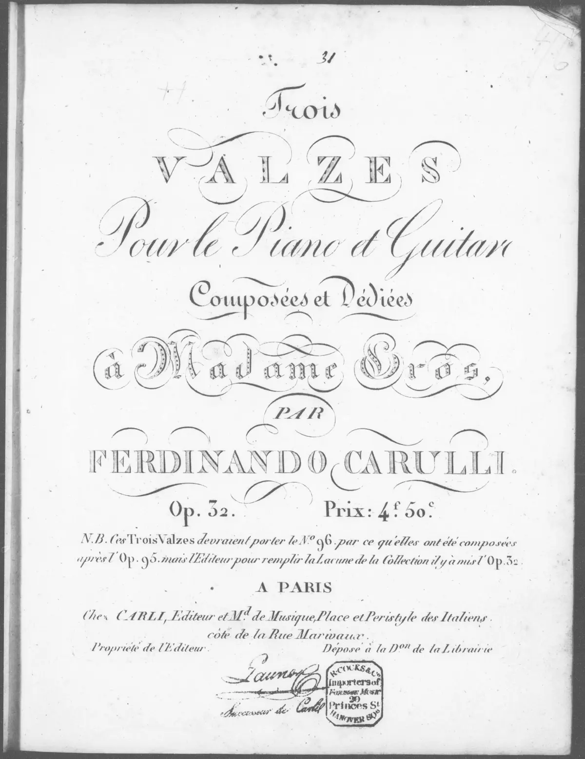 3 Walzes pour le Piano et Guitare - Page 1