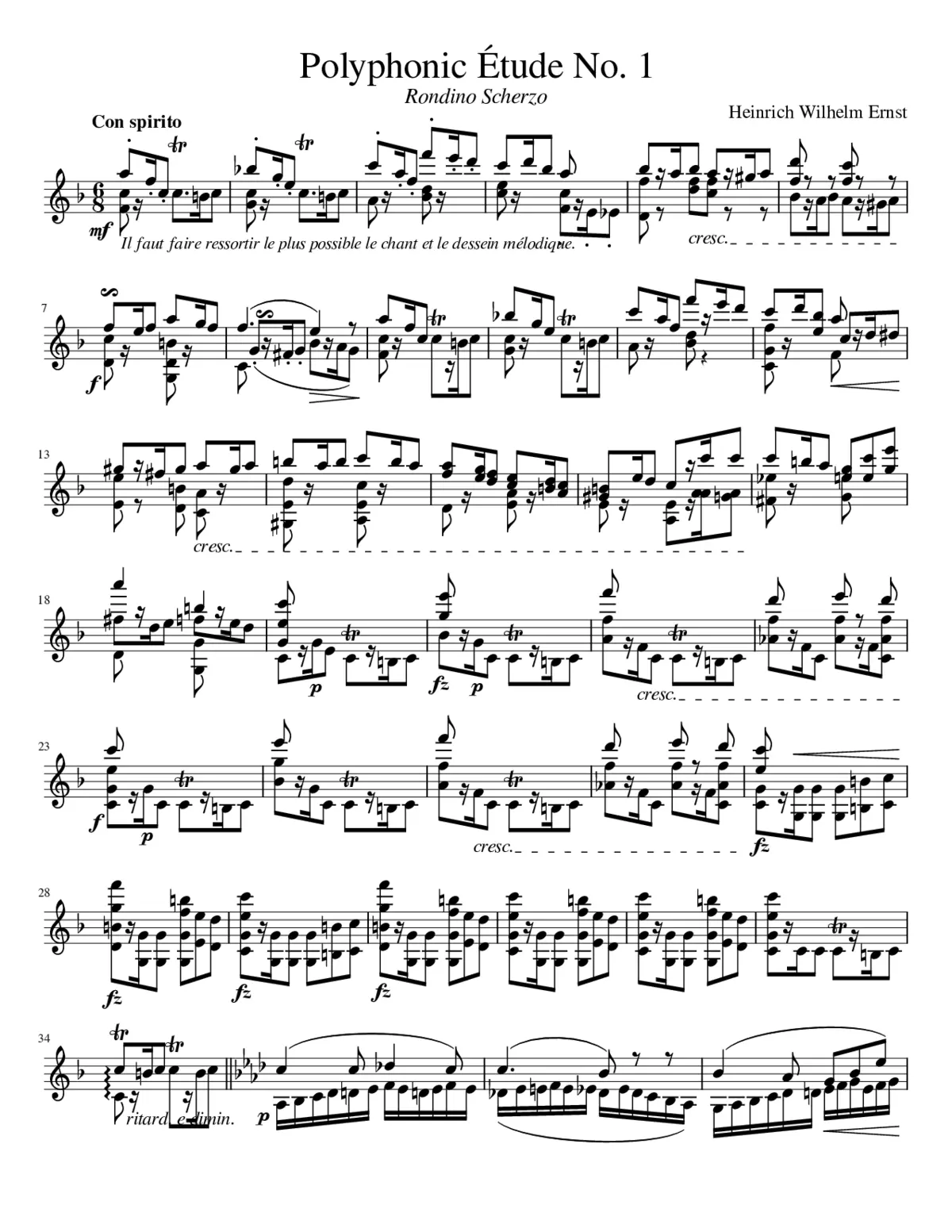 6 Études à Plusieurs Parties - Page 1