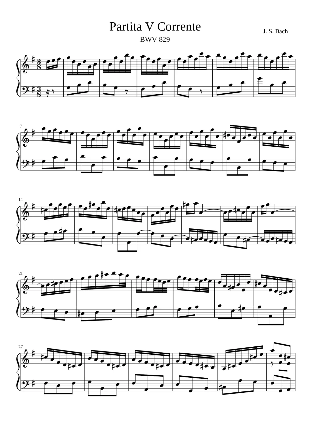 Partita in G major BWV 829 - Page 1