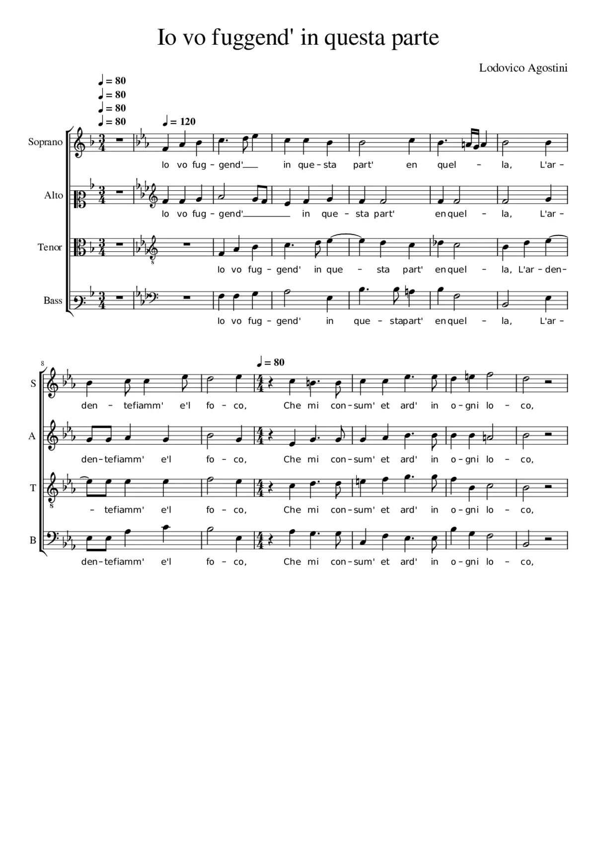 Io vo fuggend' in questa parte - Page 1