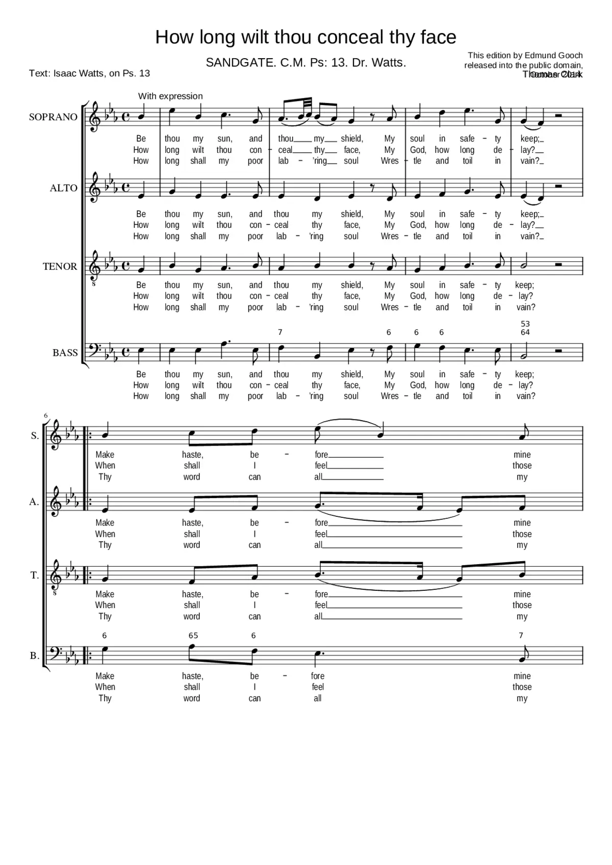 How long wilt thou conceal thy face - Page 1