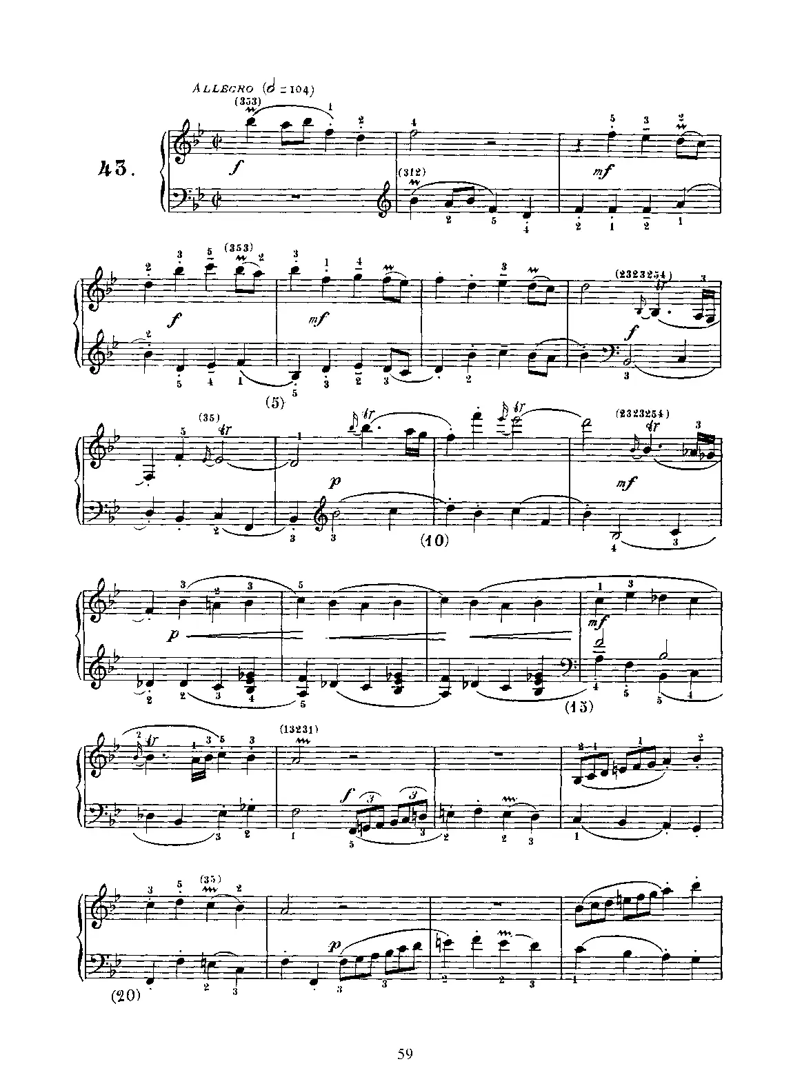 Keyboard Sonata in B-flat major - Page 1