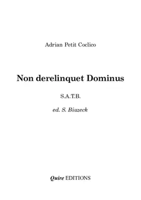 Non derelinquet Dominus