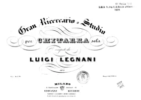 Gran Ricercario o Studío per chitarra sola