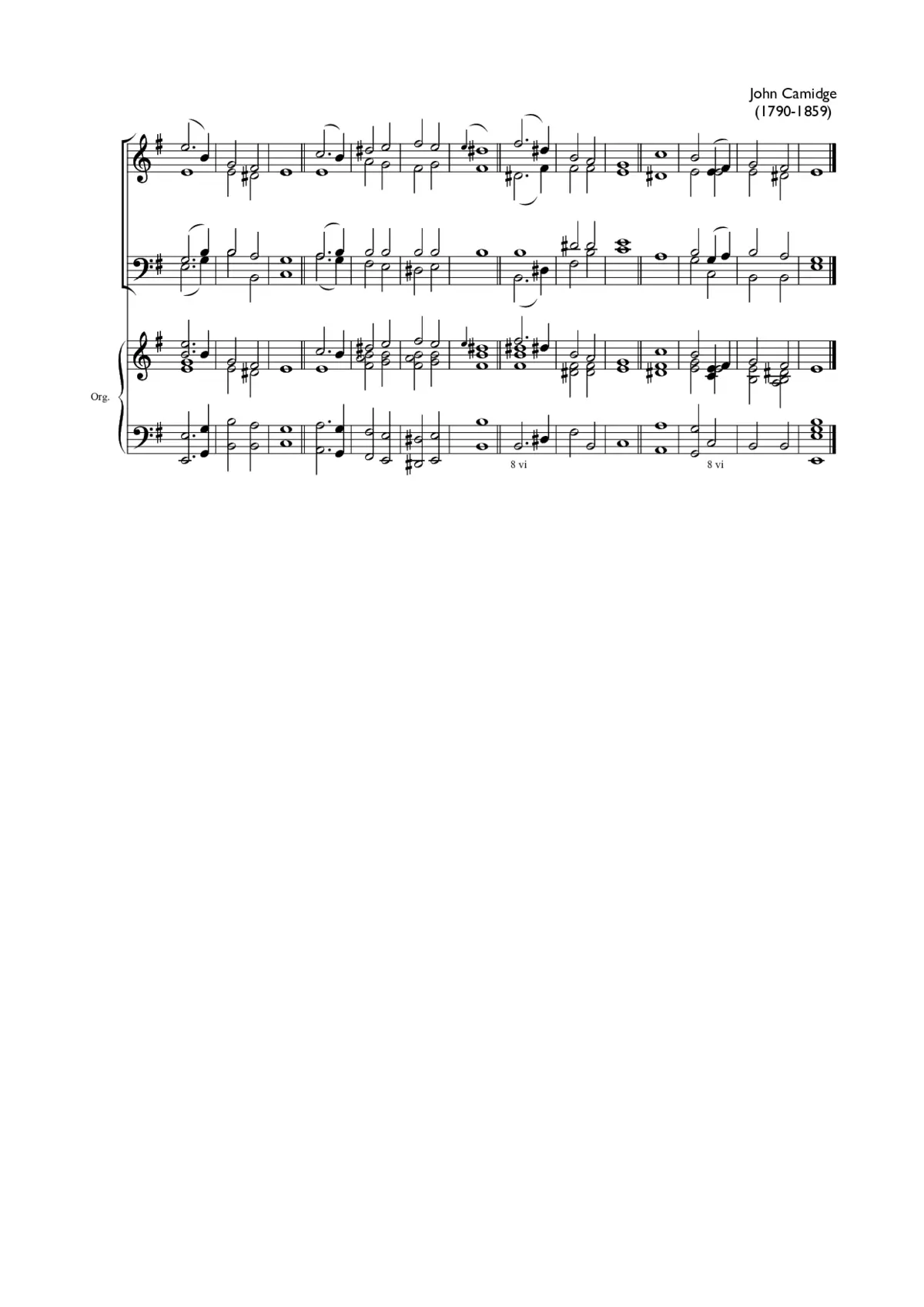 Double chant in E minor II - Page 1