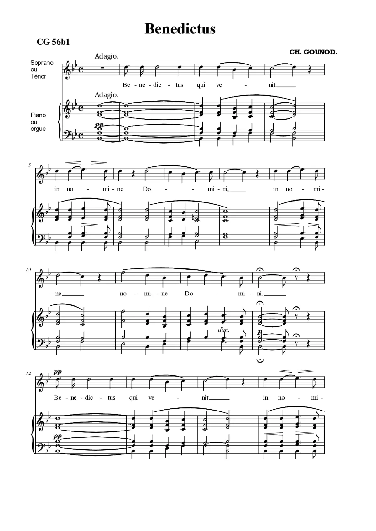 Benedictus, CG 56b1 - Page 1