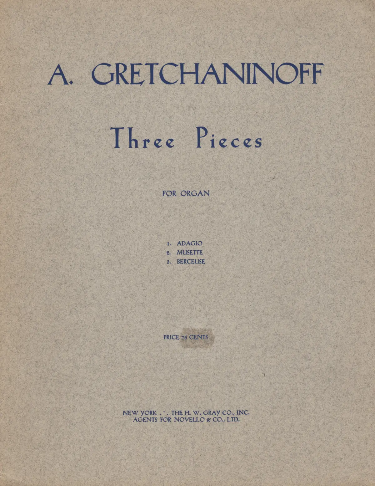 3 Pieces for Organ - Page 1