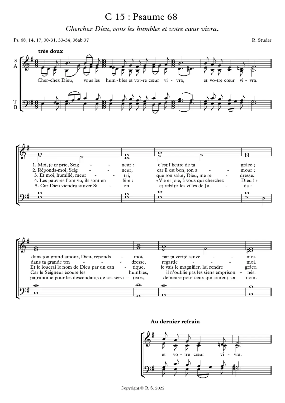 C 15 - Psaume 68 vel 18 - Page 1
