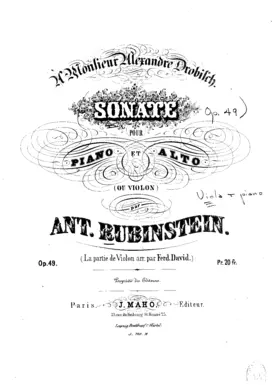 Viola Sonata in f minor, Op.49